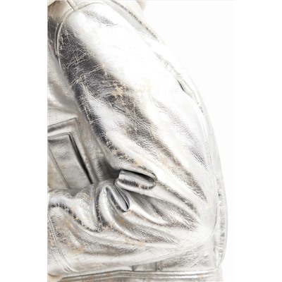 Chaqueta aviador metalizada doble faz