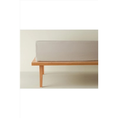 English Home Novella Premium Soft Cotton Tek Kişilik Lastikli Çarşaf 100x200 Cm Bej TYCQMVIB3N169662473570955