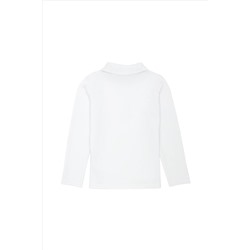Kız Çocuk Beyaz Basic Sweatshirt