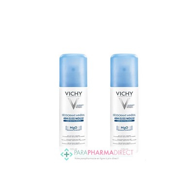 Vichy Déodorant Minéral 48h sans Sels d'Aluminium Spray 2x125mlLot  × 2