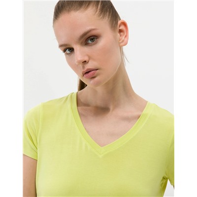 Yeşil Comfort Fit Basic Tişört