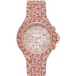 Michael Kors Camille Stainless Steel Multifunction Watch with Glitz Accents