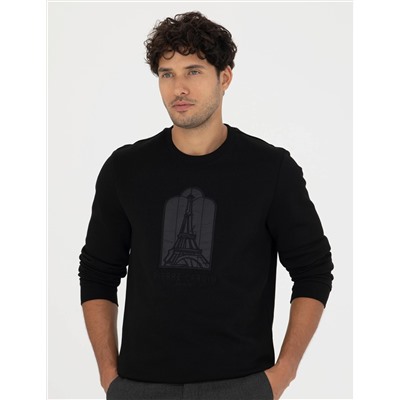 Siyah Regular Fit Sweatshirt