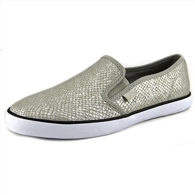 G By Guess Malden 6 Women Round Toe Canvas Silver Loafer