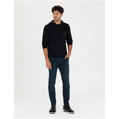 Koyu Lacivert Slim Fit Jean Pantolon