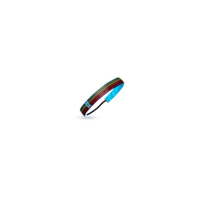 Zensah Black/Neon Rainbow Stripes Headband