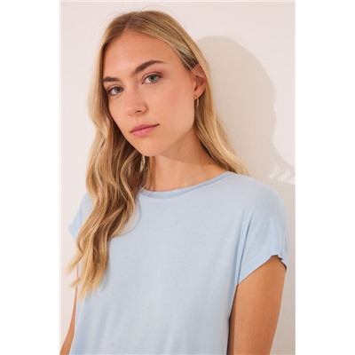 Pijama Capri viscosa brillos azul
