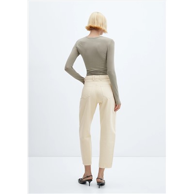 Jeans slouchy tiro alto