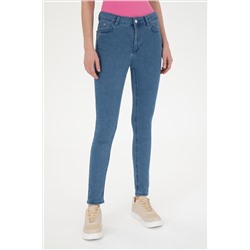 Kadın Açık Mavi Toothpick Fit Jean Pantolon