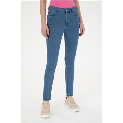 Kadın Açık Mavi Toothpick Fit Jean Pantolon