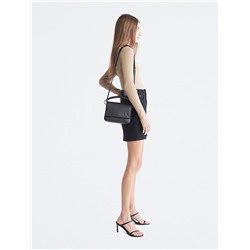 Sculpted Monogram Top Handle Shoulder Bag