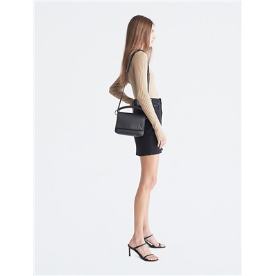 Sculpted Monogram Top Handle Shoulder Bag