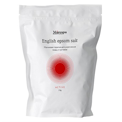 Соль для ванны "English epsom salt" с натуральным эфирным маслом розмарина и мяты