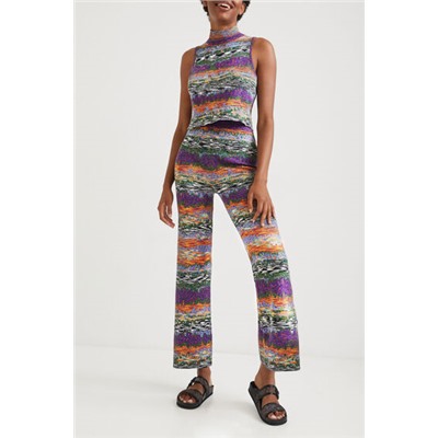 Pantalón acampanado space dye