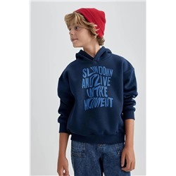 Defacto Erkek Çocuk Oversize Fit Kapüşonlu Kalın Sweatshirt A7278A823WN