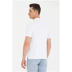 Erkek Beyaz Basic Polo Yaka Tişört