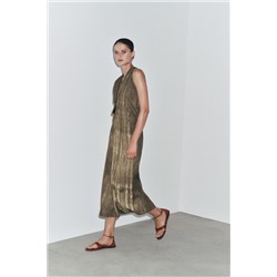 ZW COLLECTION TIE-DYE RAMIE BLEND DRESS