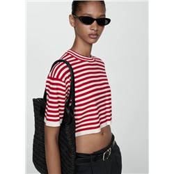 Camiseta crop rayas