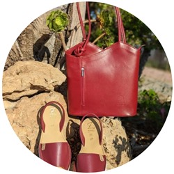 AB.Zapatos · 3202 · Granate+PELLE MOCHILA NAPA GRANATE АКЦИЯ