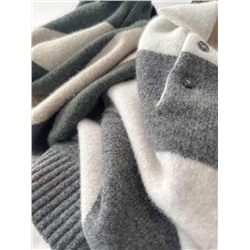 Мужской пуловер поло из смесовой шерсти MANG*O