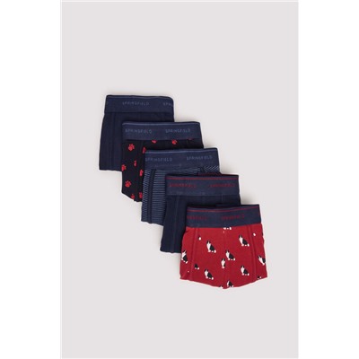 Pack 5 boxers algodón estampados