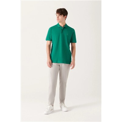 Yeşil %100 Pamuk Serin Tutan Polo Yaka T-Shirt