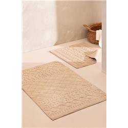 Panier 2'li Banyo Paspası - Bej - 60x100 cm