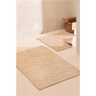 Panier 2'li Banyo Paspası - Bej - 60x100 cm