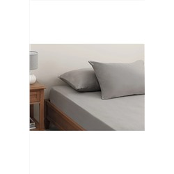 English Home Düz Pamuklu 2'li Yastık Kılıfı 50x70 Cm Çakıl Taşı 10029840