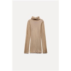 WASHED HIGH NECK T-SHIRT