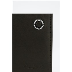 Monedero de piel Badge Negro