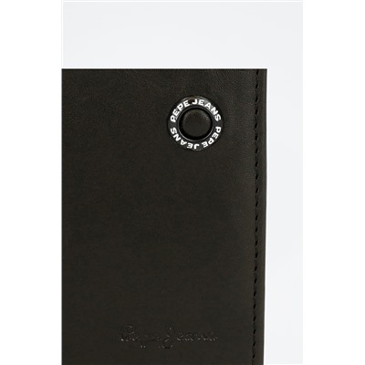 Monedero de piel Badge Negro