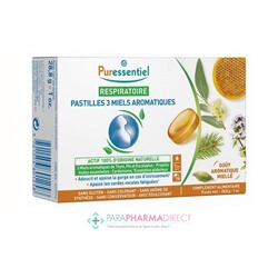Puressentiel Respiratoire Pastilles 3 Miels Aromatiques x18