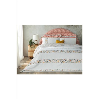 English Home Bloomy Lines Pamuklu Çift Kişilik Nevresim Seti 200x220 Cm Sarı 10039001