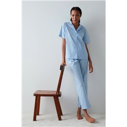 Penti Aria Gömlek Pantolon Pijama Takımı PNCZE0FP23SK-BE20
