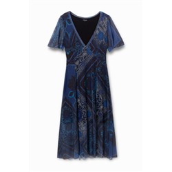 Vestido evasé doble capa