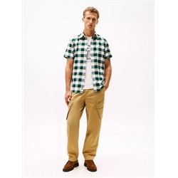 Regular Fit Plaid Stretch Oxford Shirt