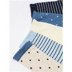 PACK OF 5 PAIRS OF LONG PRINTED SOCKS.