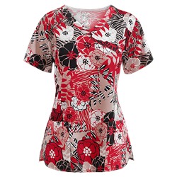 BIO Scrubs Wilder Side Print Top