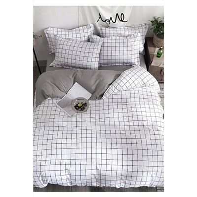Mariva home Plaid Ekose Çift Kişilik Çift Taraflı Nevresim Takımı 3625321