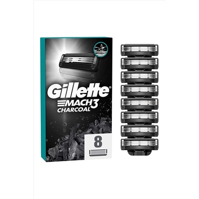 Gillette, Mach3 Charcoal Avantajlı Yedek Tıraş Bıçağı 8'li