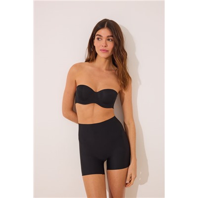 Sujetador STRAPLESS microfibra y encaje negro