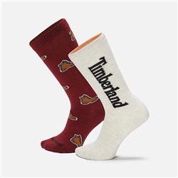 2-Pack Timberland® All Over Print Crew Sock