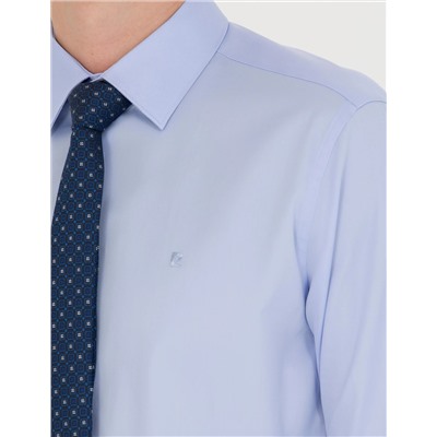 Koyu Mavi Slim Fit Uzun Kollu Basic Gömlek