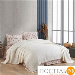 КПБ с покрывалом Кремовый ПИКЕ CEYLIN евро 220x240 прост 240х260, нав-50*70-2 шт. (CPQ05)