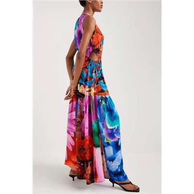 Vestido cut-out floral