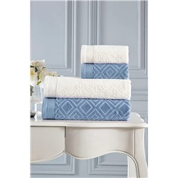 Özdilek, Pastoral Best Set (hamam Takımı) Krem-lacivert