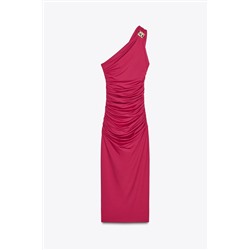 ASYMMETRIC DRAPED DRESS