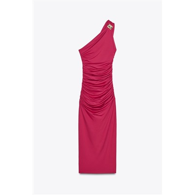 ASYMMETRIC DRAPED DRESS