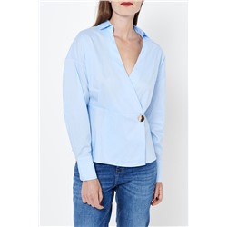 Top cruzado Celeste
